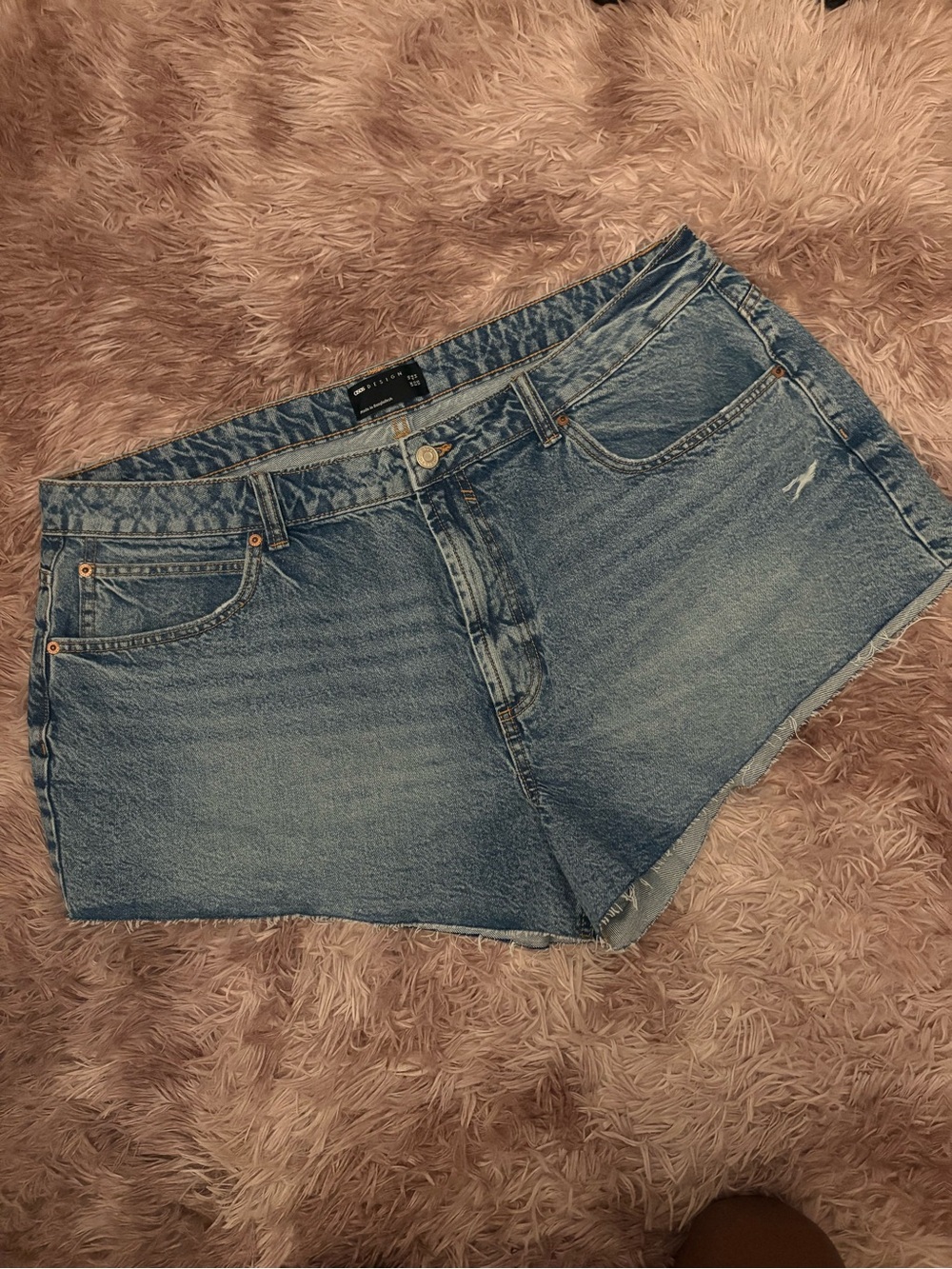 Light Wash Denim Cutoff Shorts